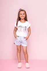 SHORT MOLETOM BORDADOS PEROLAS PITUCHINHUS 24873