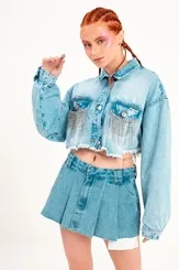JAQUETA SUPER OVER COM RECORTES COM STRASS DIMY JAQ83542
