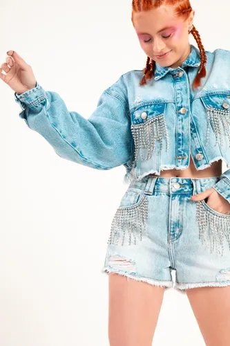 SHORT BOYFRIENDS DESTROYED COM FRANJAS STRASS DIMY SHO83544