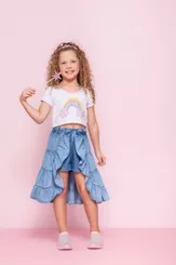 BLUSA CROPPED COTTON ARCO IRIS PITUCHINHUS 24826