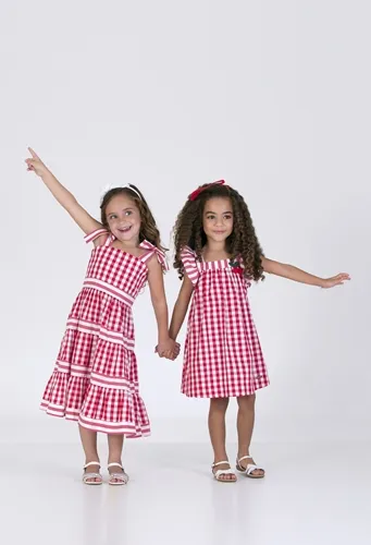 VESTIDO DETALHE EM LISTRAS PRECOCE M6VT3625
