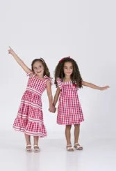 VESTIDO DETALHE EM LISTRAS PRECOCE M6VT3625
