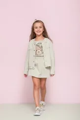 SAIA SHORT MOLETOM BORDADOS PITUCHINHUS 24666