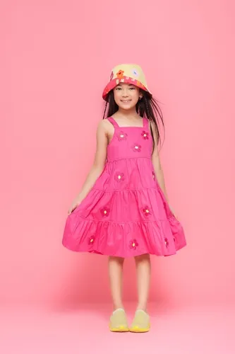 VESTIDO TRICOLINE PATCHES FLORES PITUCHINHUS 24930