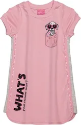 T-DRESS DOG NO BOLSO ROSA