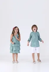 VESTIDO BABADOS UM OMBRO SÓ PRECOCE M6VT3624