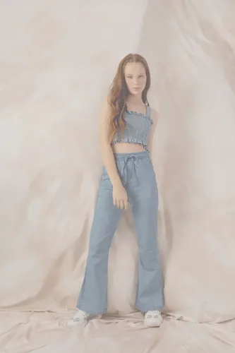 CROPPED ALÇA LASTEX DIMY BLU83186