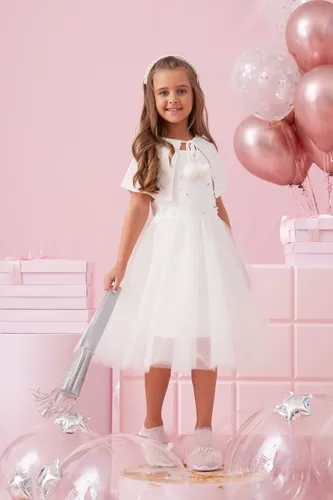VESTIDO COTTON ALÇA BORDADO SAIA TULE PITUCHINHUS 24973