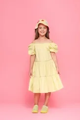 VESTIDO TRICOLINE LISO BABADOS PITUCHINHUS 24931