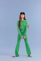 CONJUNTO MOLETOM COM CALÇA POWER GREEN VANILLA CREAM 51188022034