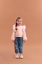 CARDIGAN DETALHE TULE E PEROLAS PETIT CHERIE 51114622004