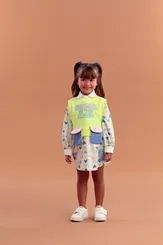 CONJUNTO CAMISA COLORIDA CORAÇÃO COM CROPPED PETIT CHERIE 51118022078