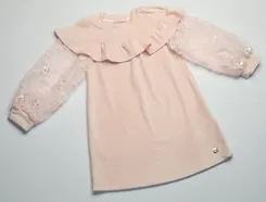 VESTIDO DETALHE TULE BORDADO MANGA PETIT CHERIE 51113122264