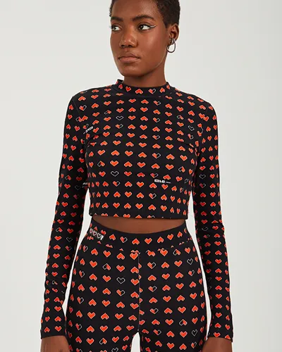BLUSA MANGA LONGA ESTAMPA CORAÇÃO COLCCI 0365300849