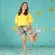 CONJUNTO CROPPED COM SHORT ESTAMPA CANTEIROS PRECOCE LCJ3920