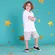 CONJUNTO CAMISA MANGA LONGA COM BERMUDA BEGE PRECOCE MCO3974