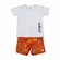 CONJUNTO BLUSA COM SHORT ESTAMPA BRINCANDO COM AS LETRAS PRECOCE BCO3960