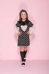 VESTIDO TRICOT MONOGRAMA CORAÇÃO PELE PITUCHINHUS 25340