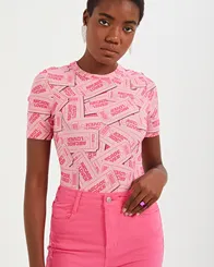 BLUSA CANELADA ESCRITA ARCADE LOVER COLCCI 0365300843