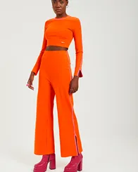 CONJUNTO CROPPED COM CALÇA DETALHE VIÉIS COR ROSA COLCCI 2225300162