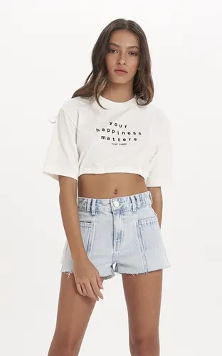 T-SHIRT COM DETALHE MUSCLE E TUNEL NA BARRA DIMY TSH83450