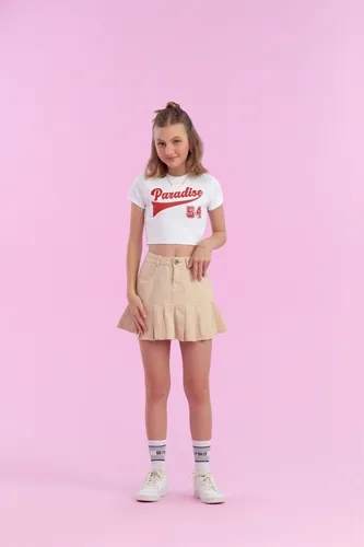 BLUSA CROPPED ESCRITA PARADISE VANILLA CREAM 51182422063