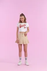 BLUSA CROPPED ESCRITA PARADISE VANILLA CREAM 51182422063
