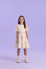 VESTIDO DETALHE MANGA E BARRA ESTAMPA CORAÇÕES PETIT CHERIE 51103122426