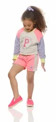 CONJUNTO BLUSA COM SHORT MOLETINHO MULTI COR POAH NOAH 49602