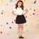 CONJUNTO BLUSA GOLA DE RENDA COM SHORT PRETO PRECOCE M2CJ3858