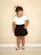 CONJUNTO BLUSA GOLA DE RENDA COM SHORT PRETO PRECOCE M2CJ3858