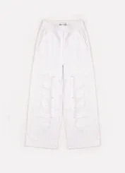 CALÇA WIDE LEG MOLETOM RECORTES CRISTAIS PERFUMARIA 25909