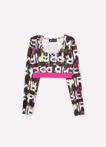 CROPPED ESTAMPADO LAMINADO ELÁSTICO PERFUMARIA 25883