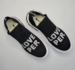 TENIS KNIT LOVE PER PRETO