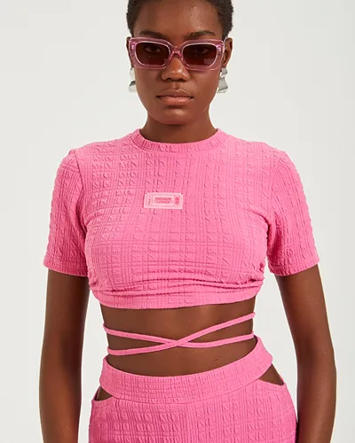 BLUSA CROPPED COM AMARRAÇÃO COLCCI 0365300873
