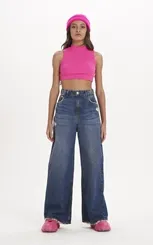 CALÇA WIDE LEG COM RASGO NO JOELHO DIMY CAL83524