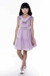 VESTIDO COM DETALHE DE FRANJA LULUZINHA 090580123