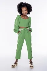 CONJUNTO BLUSA COM CALÇA ALFAIATARIA LULUZINHA 040569123