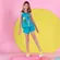 CONJUNTO BLUSA DETALHE LAÇO COSTA ESTAMPA DANÇA DAS FLORES PRECOCE LCJ3923