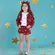 CONJUNTO DETALHE  BLUSA MANGA COM SHORT ESTAMPA LAÇO PRECOCE M2CJ3849