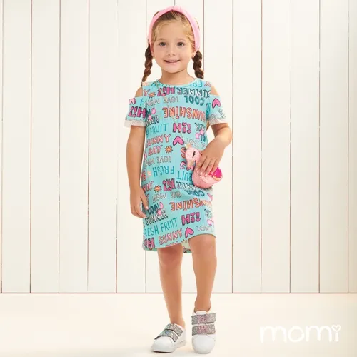 VESTIDO ESCRITAS AZUL SUNNY DAY