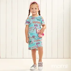VESTIDO ESCRITAS AZUL SUNNY DAY