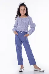 CONJUNTO BLUSA EM LASTEX COM CALÇA ALFAIATARIA LULUZINHA 040534123