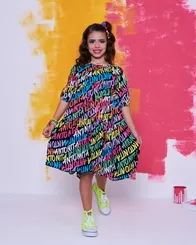 VESTIDO ESTAMPA MANUSCRITO AMARRAÇÃO COSTA ANTONITA 8150027