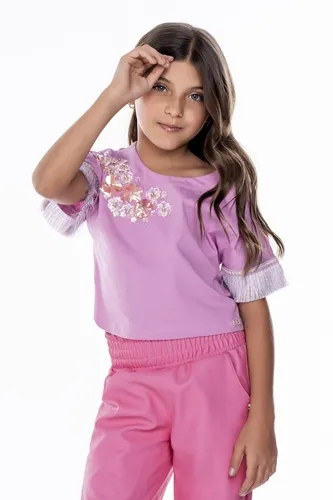 BLUSA COM APLICAÇÃO E FRANJAS LULUZINHA 060727123