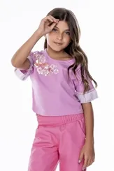 BLUSA COM APLICAÇÃO E FRANJAS LULUZINHA 060727123