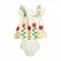 VESTIDO BABADO ESTAMPA TULIPAS PRECOCE BVT4020