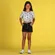 CONJUNTO BLUSA CIGANINHA ESTAMPA FLORES COM SHORT PRECOCE LCJ4140