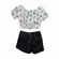 CONJUNTO BLUSA CIGANINHA ESTAMPA FLORES COM SHORT PRECOCE LCJ4140