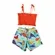CONJUNTO CROPPED LASTEX LARANJA COM SHORT PRECOCE LCJ4147